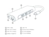 iiglo 7-i-1 Slim Multiport Docking (lysegrå) Dockingstation og USB-hub