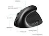 KENSON Vertical Mouse Comfi 2 kablet mus (sort) Ergonomiske