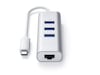 Satechi USB-C Hub 2-i-1 (sølv) Dockingstation og USB-hub