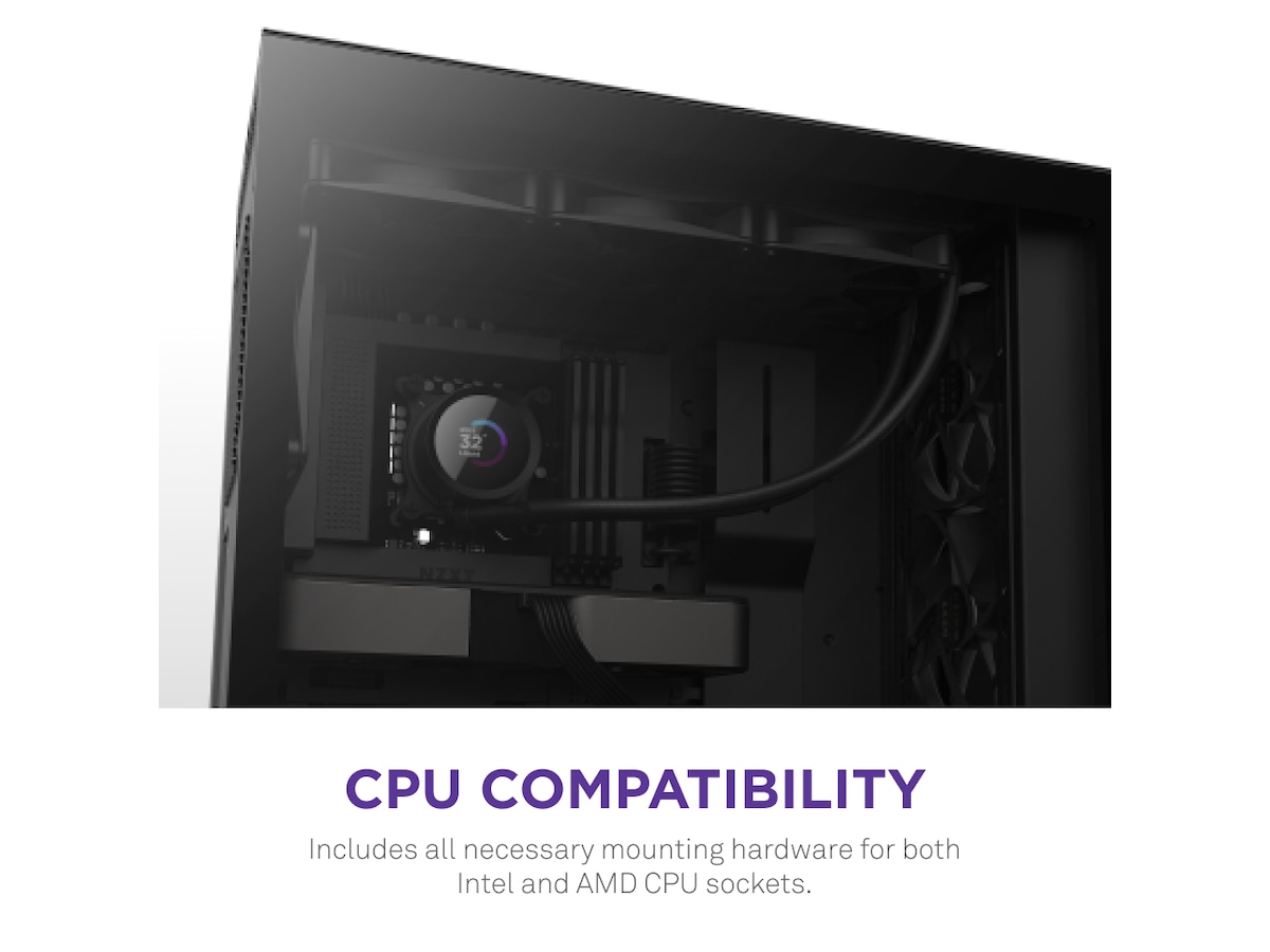 NZXT Kraken 360 AIO CPU Køler (sort) CPU - Vandkøling