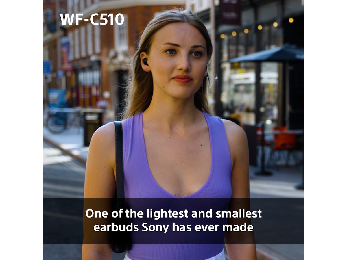 Sony WF-C510 Trådløse høretelefoner, Earbuds med mikrofon (hvid) In-ear høretelefoner