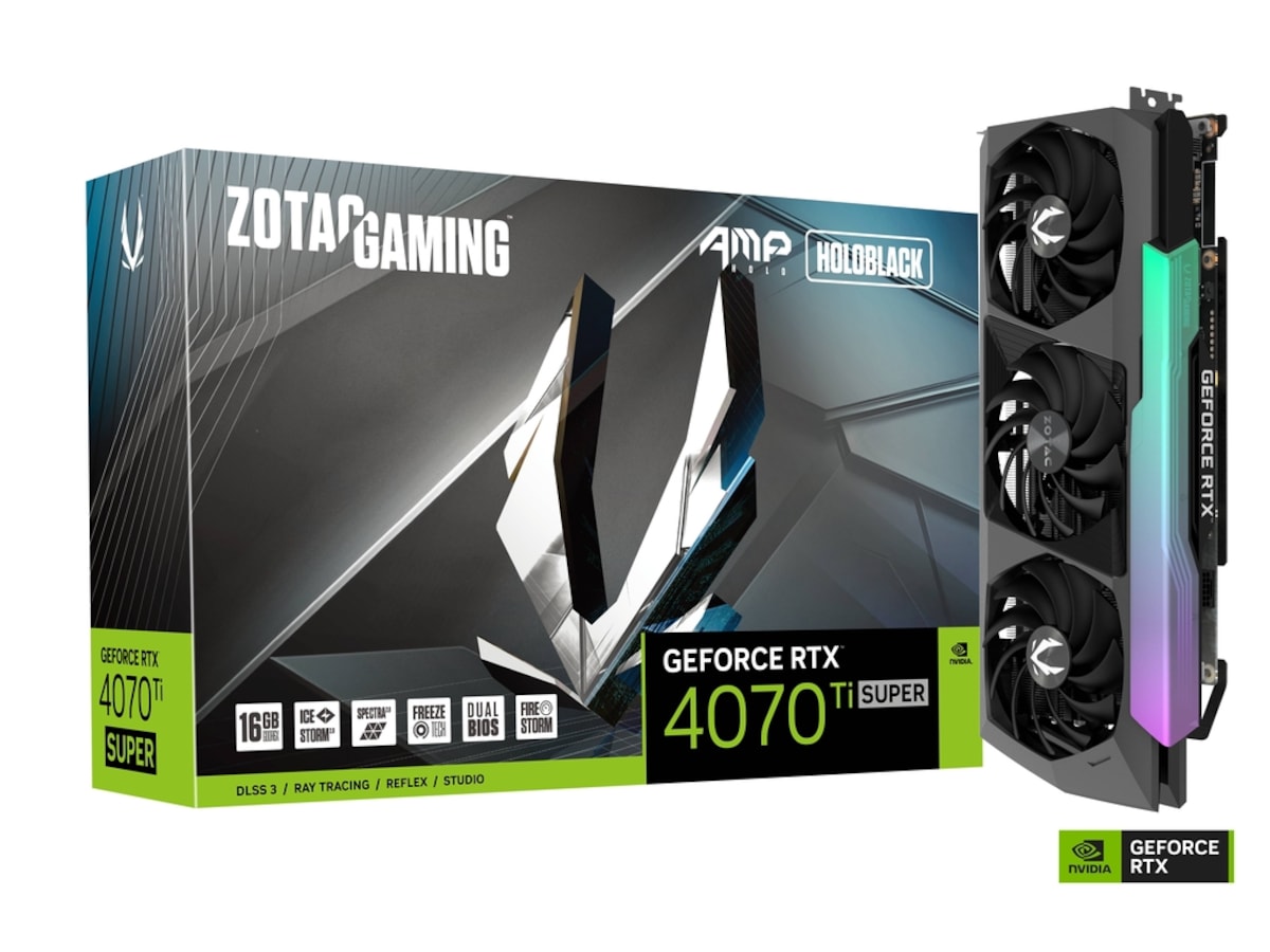 ZOTAC GAMING GeForce RTX 4070 Ti SUPER AMP Holo Grafikkort