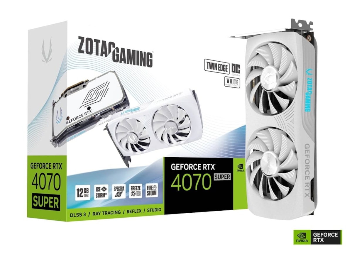 Zotac Gaming GeForce RTX 4070 Super Twin Edge OC (hvidt) Grafikkort