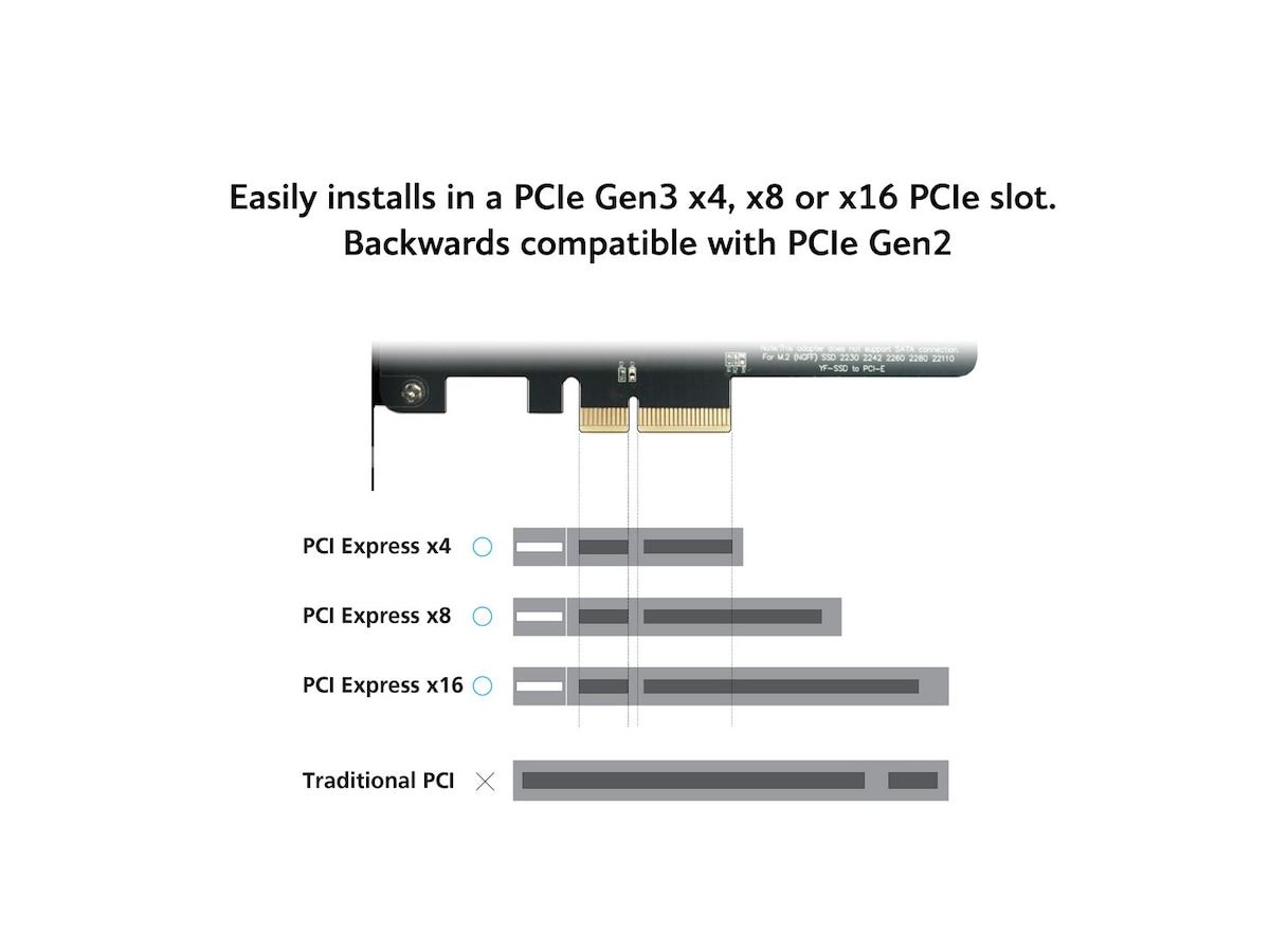 Akasa M.2 SSD to PCIe adapter card Tilbehør