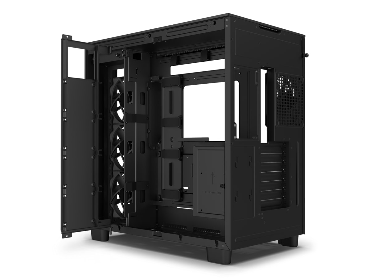 NZXT H9 Flow Dual Chamber Mid Tower (sort) Midi Tower