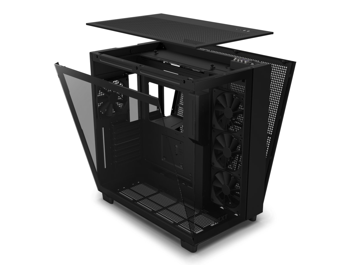 NZXT H9 Flow Dual Chamber Mid Tower (sort) Midi Tower