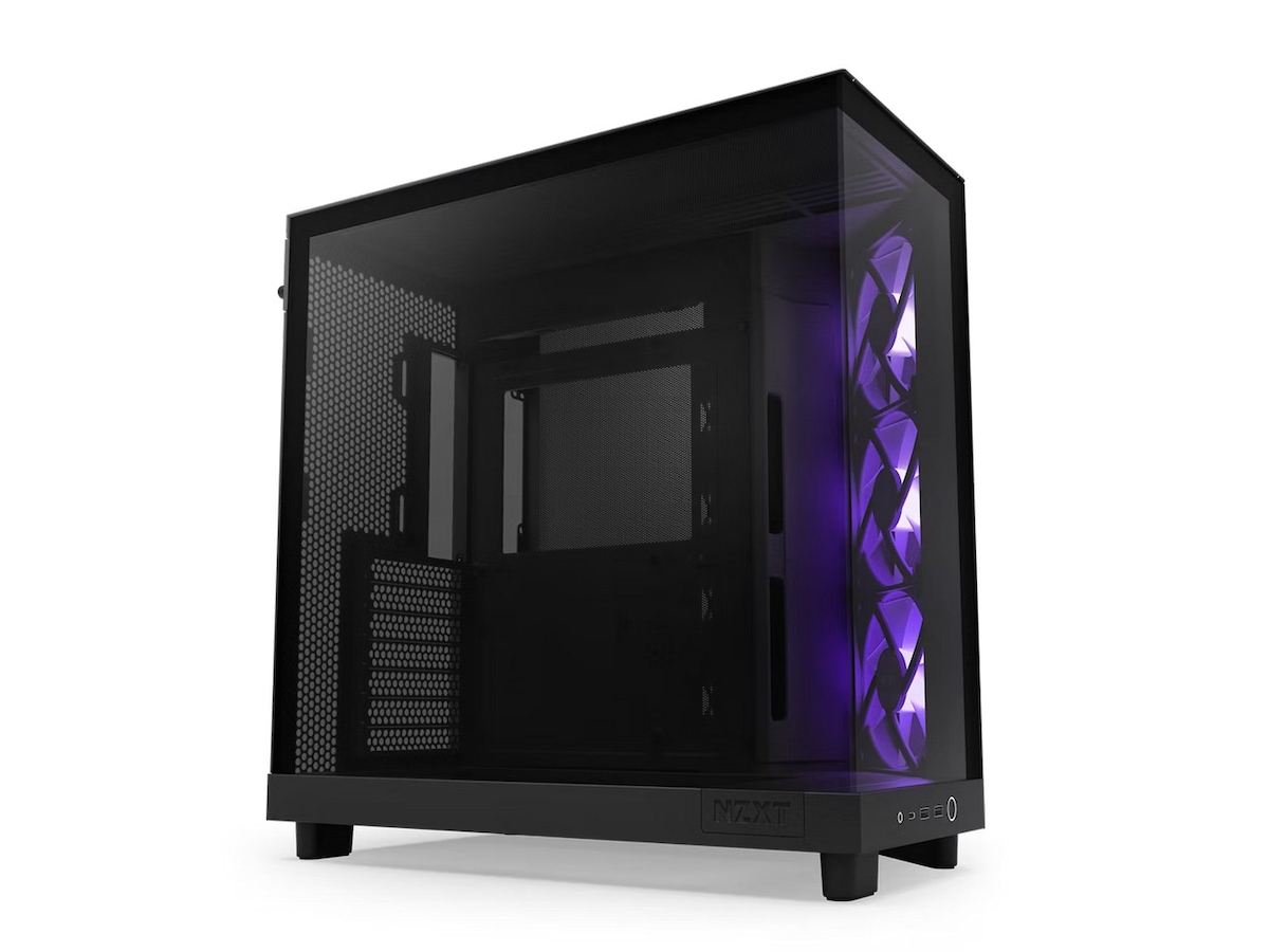 NZXT H6 Flow Case Dual Chamber RGB Mid Tower (sort) Midi Tower