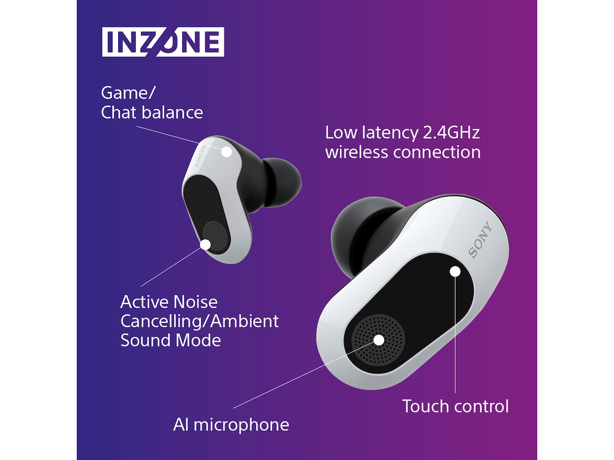 Sony INZONE Buds True Wireless Gaming høretelefoner (hvid) Høretelefoner