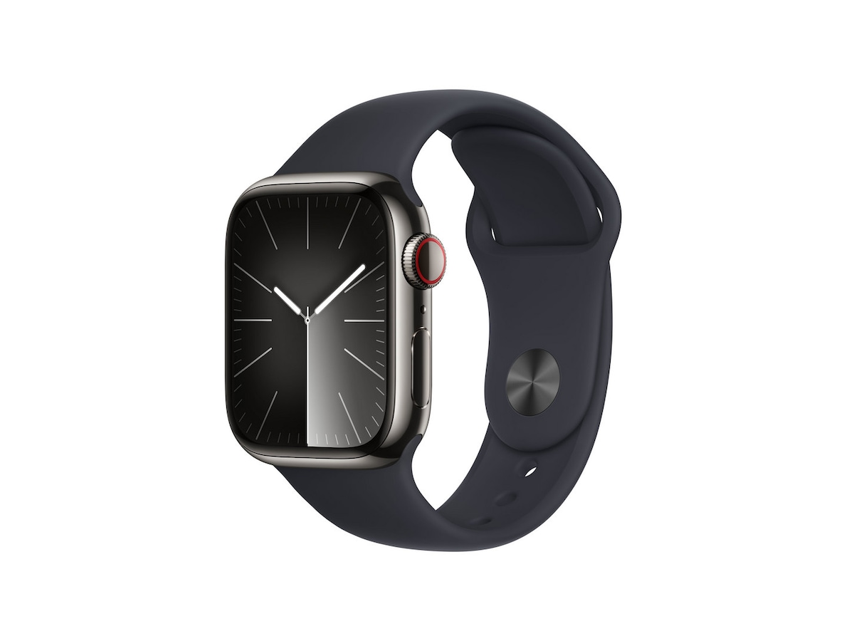 Apple Watch Series 9 GPS + LTE 41mm Rustfrit stål (grafitgrå) Smartwatches