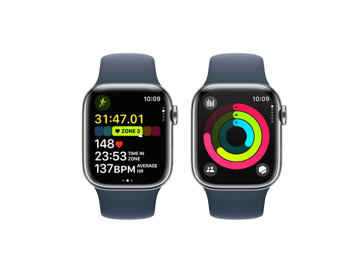 Apple Watch Series 9 GPS + LTE 41mm Rustfrit stål (sølv) Smartwatches