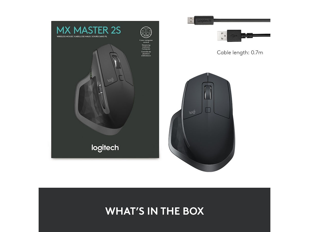 Logitech MX Master 2S Trådløs Mus (graphite) Mus