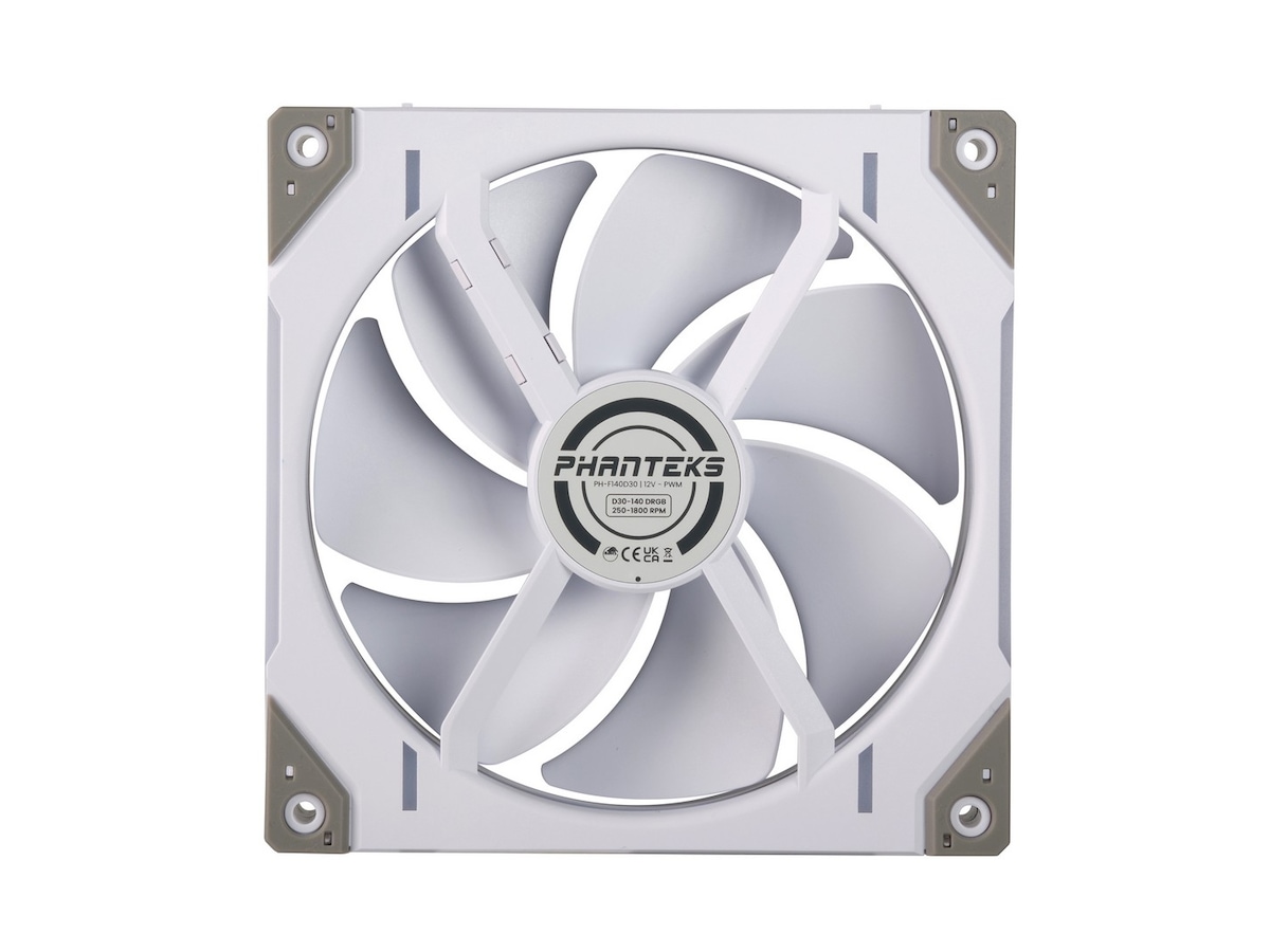 Phanteks D30 140mm PWM DRGB Regular Ventilator (hvidt) Blæsere