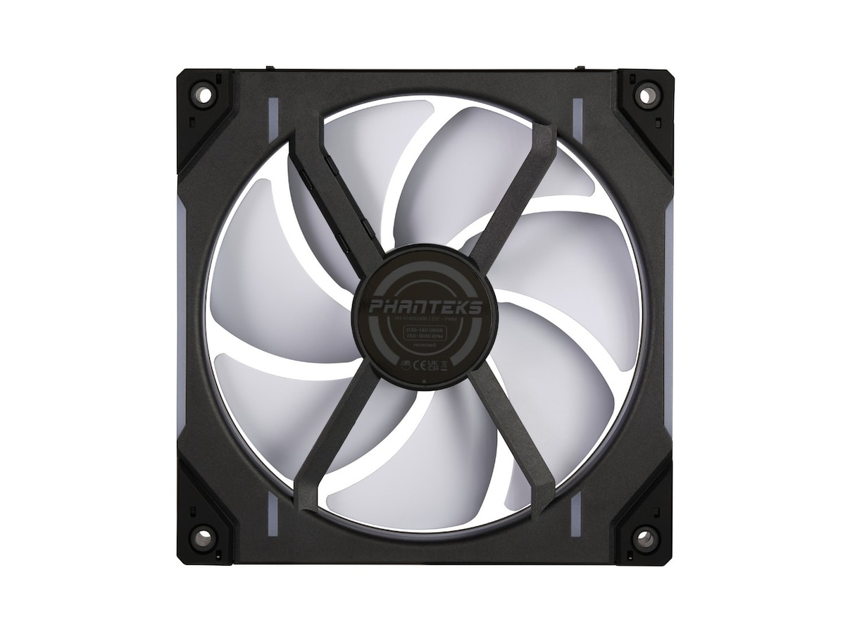 Phanteks D30 140mm PWM DRGB Reverse Ventilator 3-Pack (sort) Blæsere