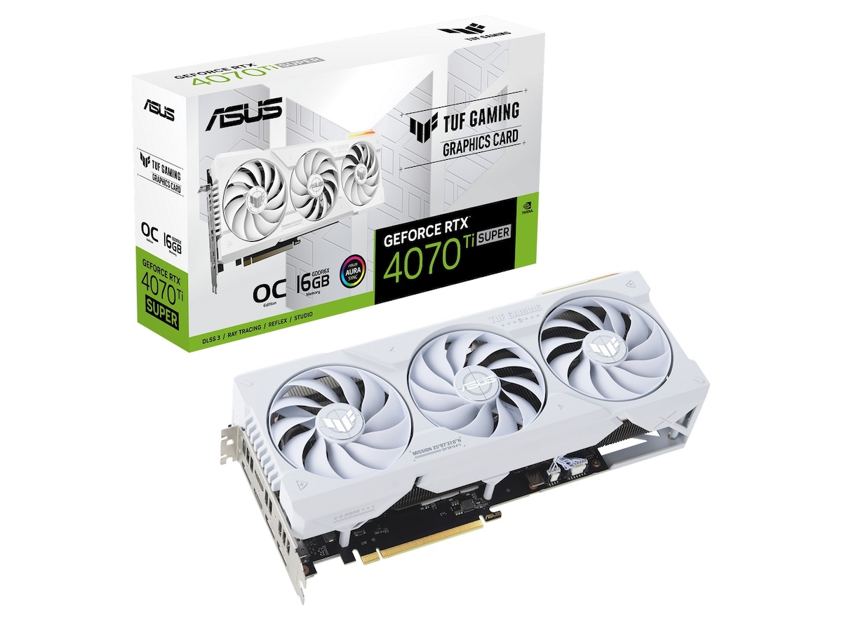 ASUS TUF Gaming GeForce RTX 4070 Ti SUPER OC (hvidt) Grafikkort