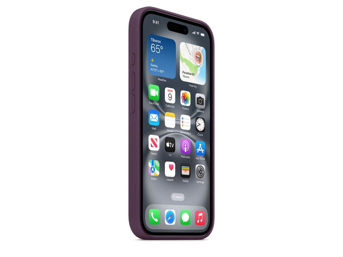 Apple iPhone 16 Silikonecover (blomme) Mobilcover