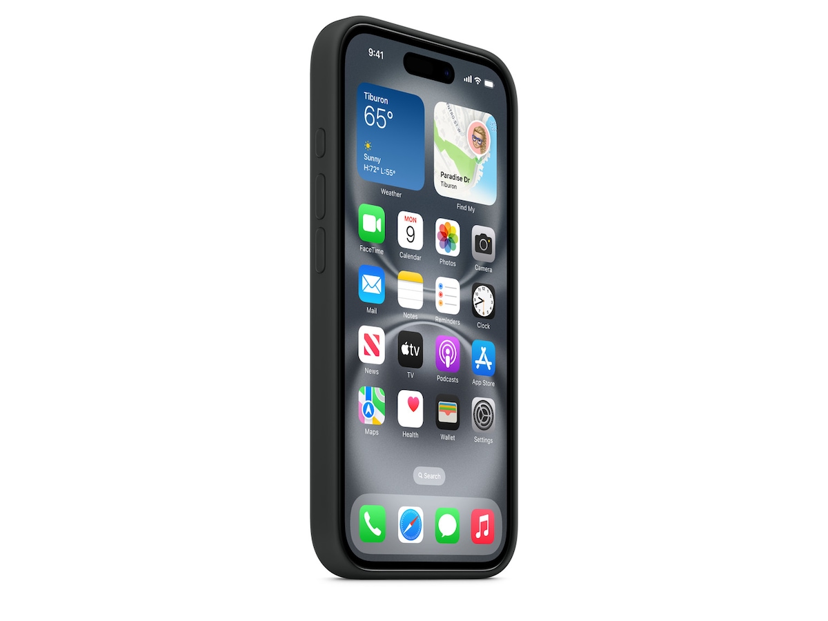 Apple iPhone 16 Silikonecover (sort) Mobilcover