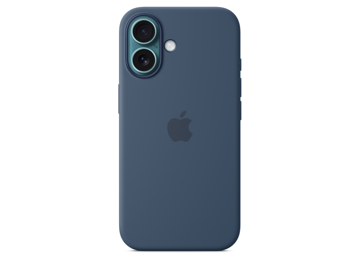 Apple iPhone 16 Silikonecover (denim blå) Mobilcover