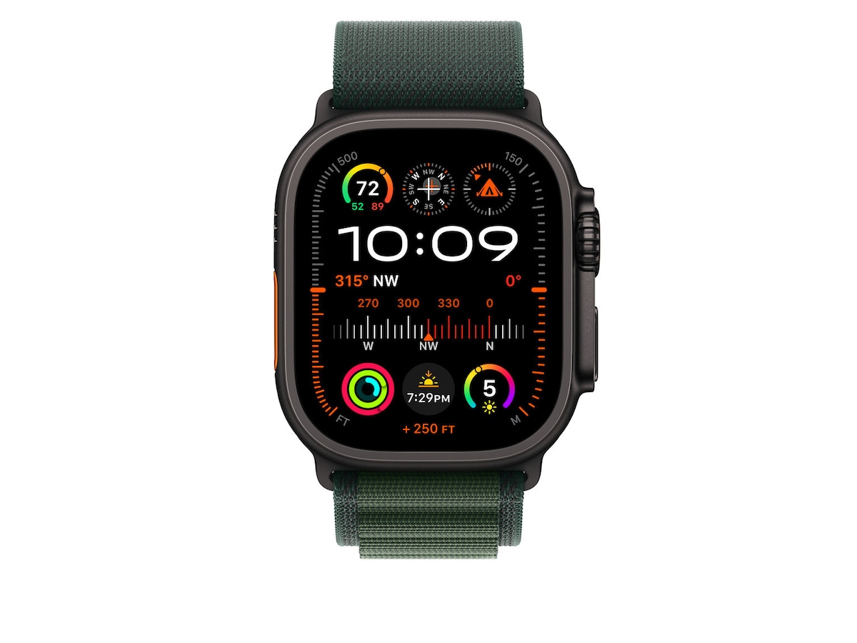 Apple Watch 49mm Black Titanium Alpine Loop (green) Rem