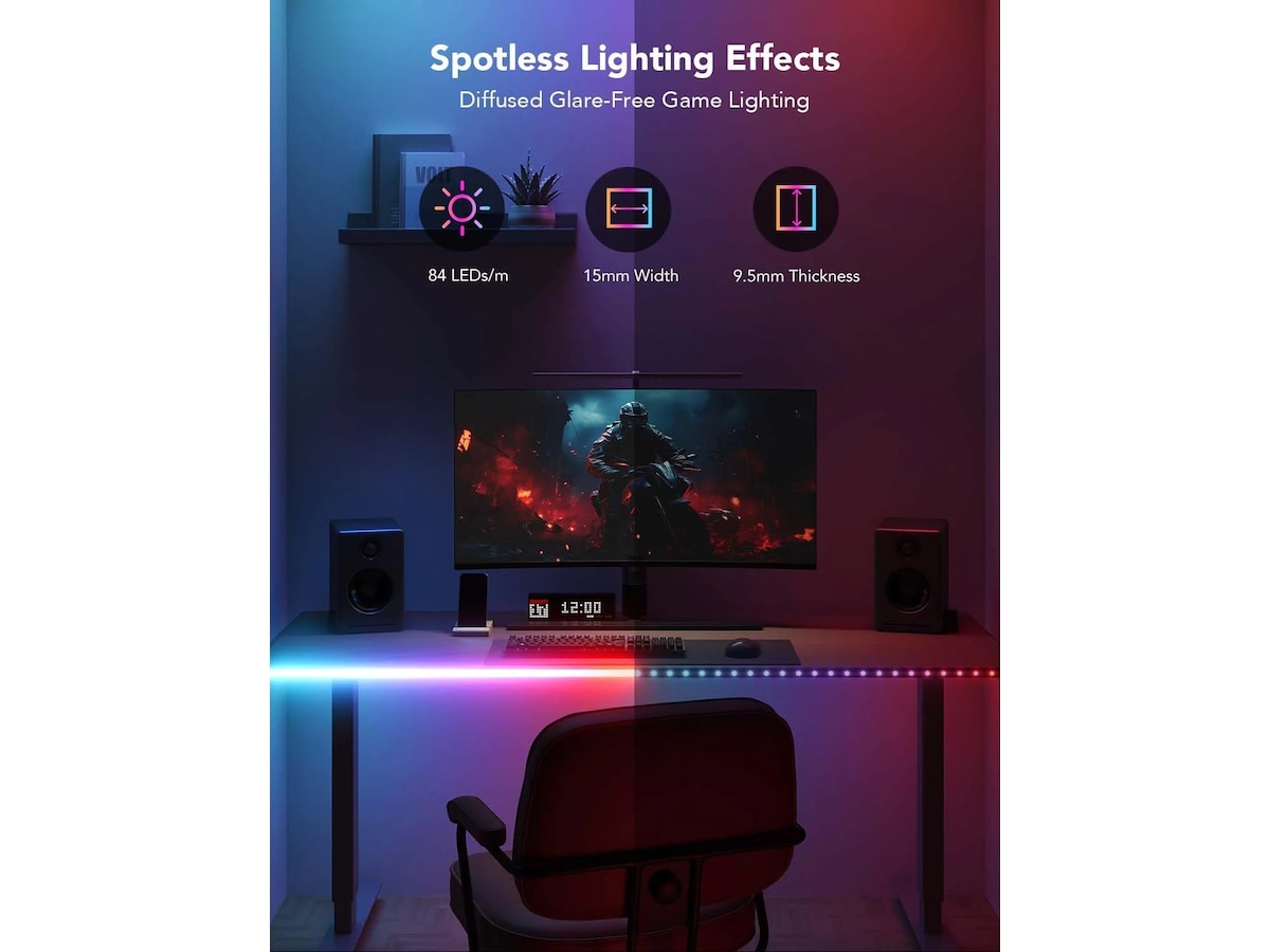 Govee Neon Gaming Desk Lys Led strips & underholdning