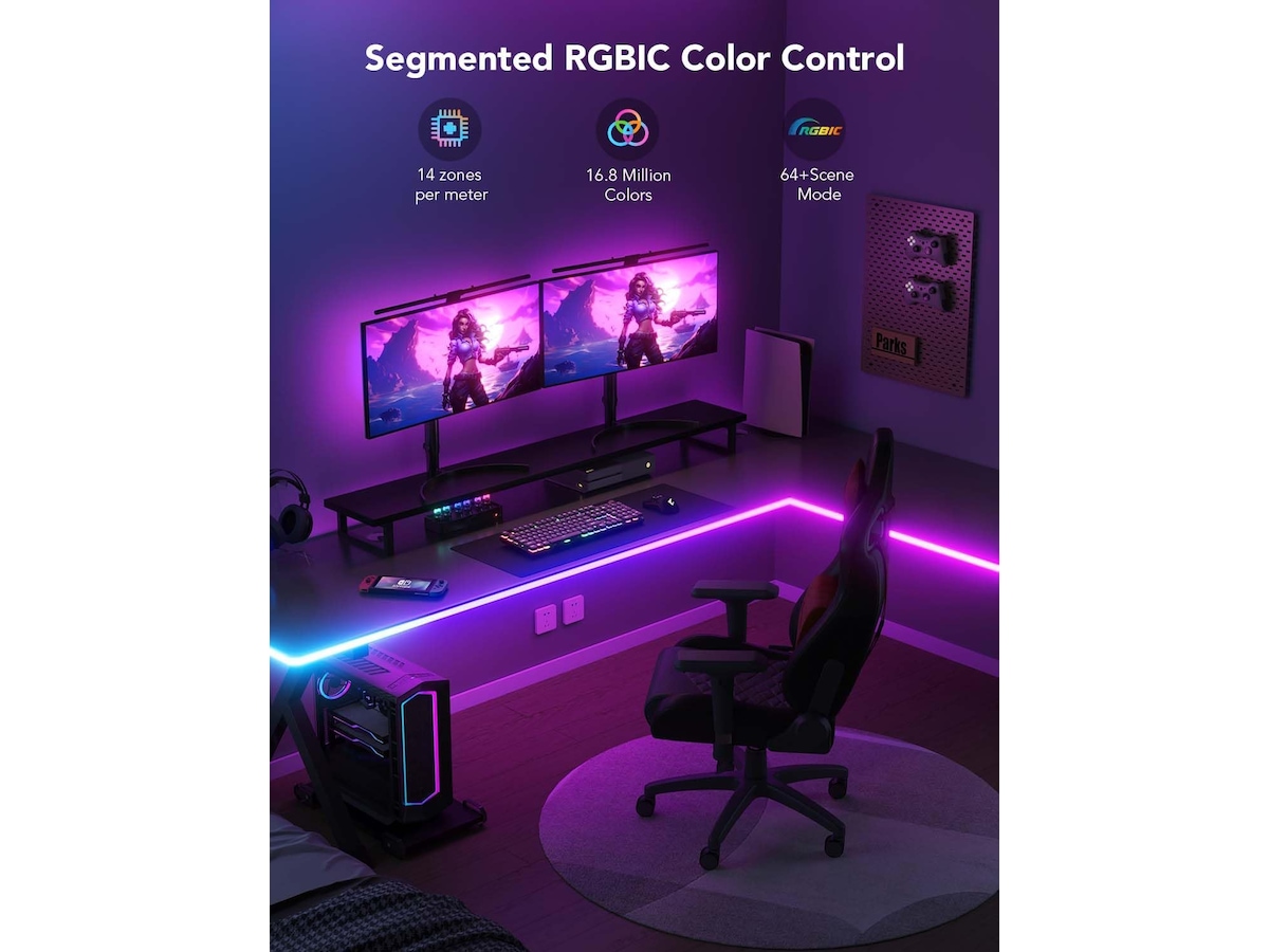 Govee Neon Gaming Desk Lys Led strips & underholdning