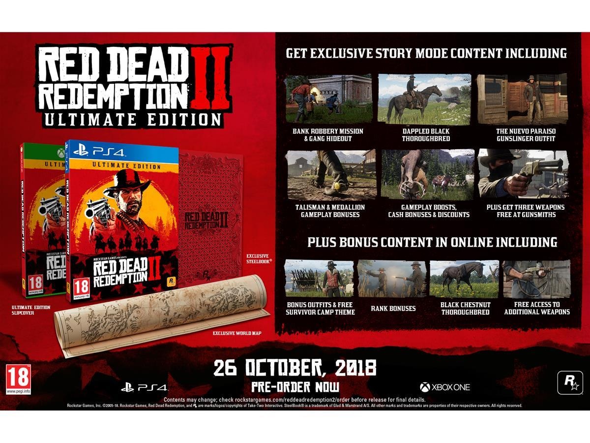 Red dead redemption 2 ultimate edition что входит