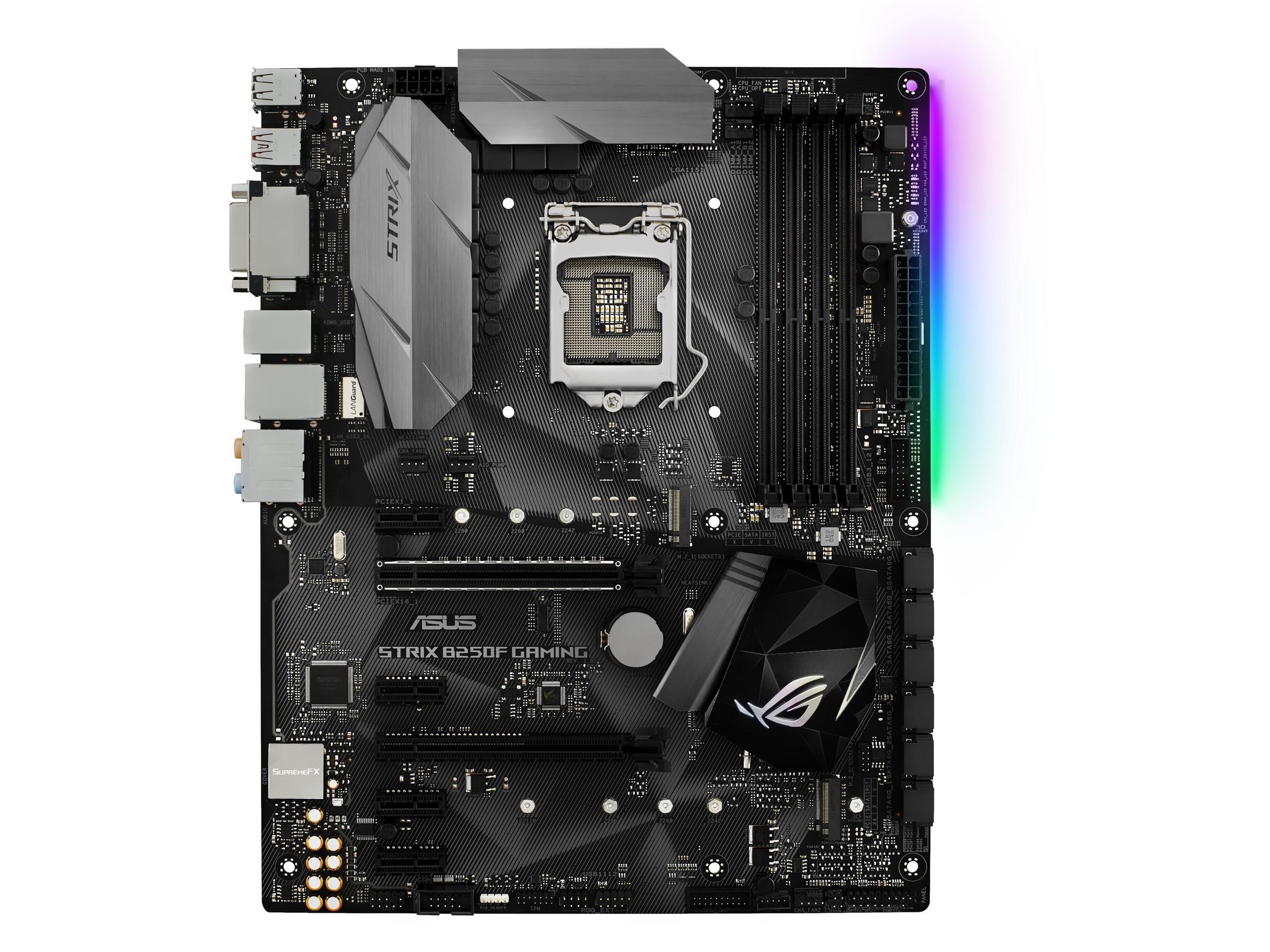 Asus strix b250f gaming какие процессоры поддерживает