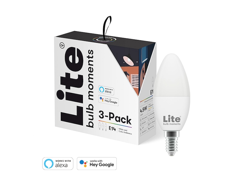 Lite bulb moments white & color ambience (RGB) E14 - 3-Pack LED-pærer & elpærer