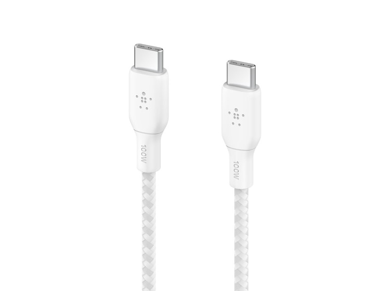 Belkin USB-C til USB-C kabel 3m (hvid) USB-kabler