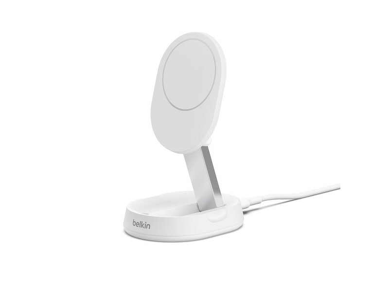 Belkin BoostCharge Pro foldbar trådløs opladningsstander (hvid) Trådløs oplader