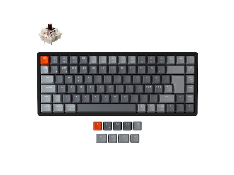 Keychron K2 V2 RGB Gateron Brown Trådløst Tastatur Gamingkeyboard