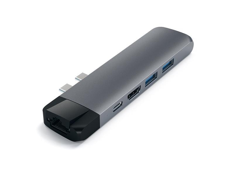 Satechi PRO Hub 4K Docking (space grey) Dockingstation og USB-hub