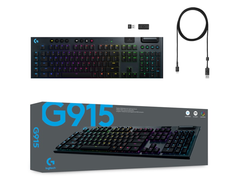 Logitech G915 Trådløst Gaming Tastatur (sort) Gamingkeyboard