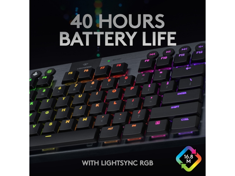 Logitech G915 LIGHTSPEED TKL Trådløst Gaming Tastatur (sort) Gamingkeyboard