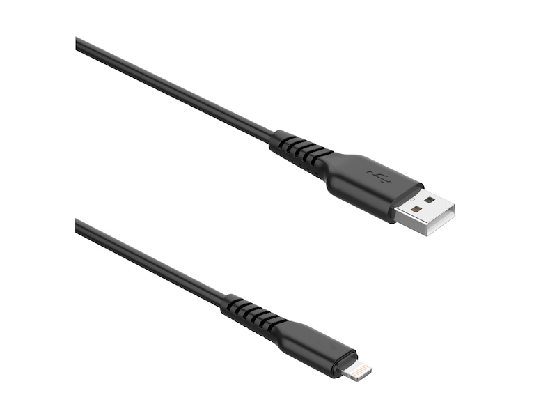 USB-A til lightning kabel 1m (sort) USB-kabler