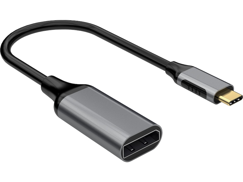 iiglo USB-C til DP adapter 4K/60hz (Space grey aluminium) Kabeladaptere og overgange