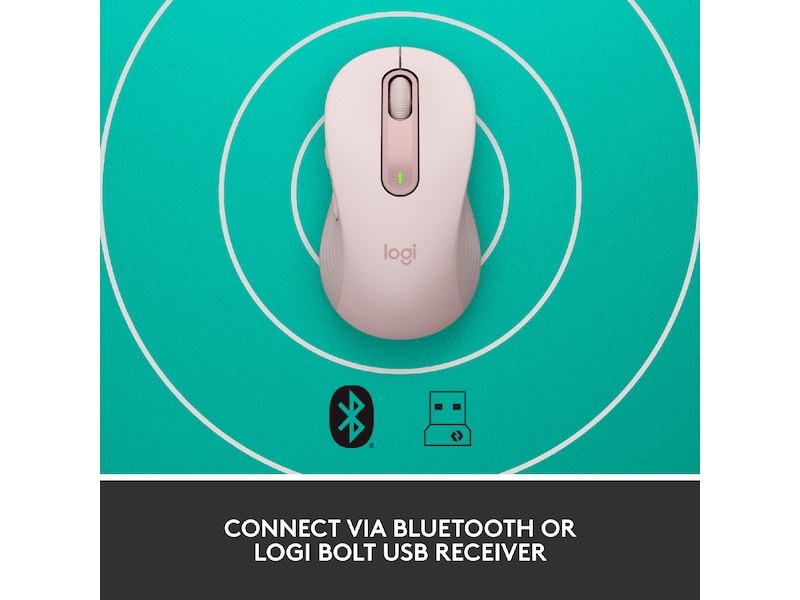 Logitech Signature M650 Medium  trådløs mus Pink Mus