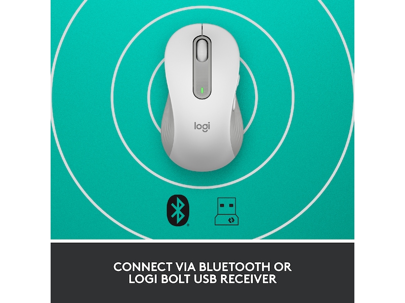 Logitech Signature M650 Large trådløs mus Offwhite Mus