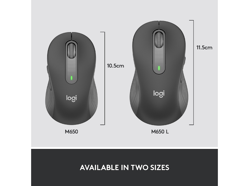 Logitech Signature M650 Large  trådløs mus grafitgrå Mus