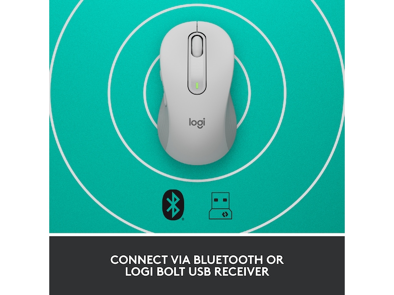 Logitech Signature M650 Medium  trådløs mus Offwhite Mus