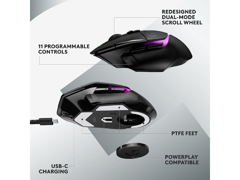 Logitech G502 X Plus Gaming Mus (sort) Gamingmus