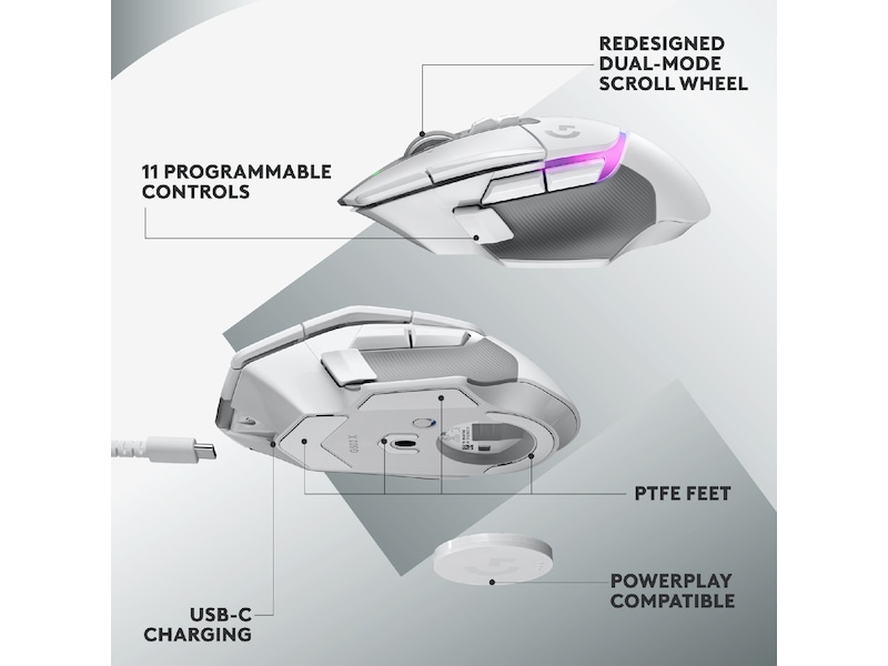 Logitech G502 X Plus Gaming Mus (hvidt) Gamingmus