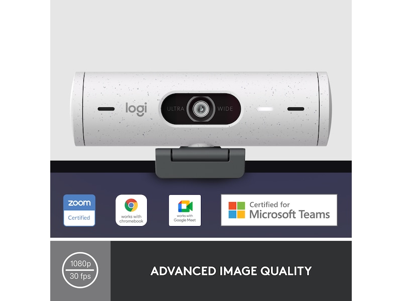 Logitech Brio 500 webcam (off-white) Webkameraer