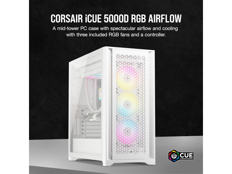 Corsair iCUE 5000D RGB Airflow Mid-Tower (hvidt) Midi Tower