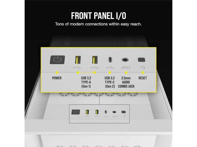 Corsair iCUE 5000D RGB Airflow Mid-Tower (hvidt) Midi Tower