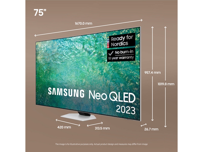 Samsung 75" QN85C Neo QLED 4K TQ75QN85C 70 - 79 tommer TV