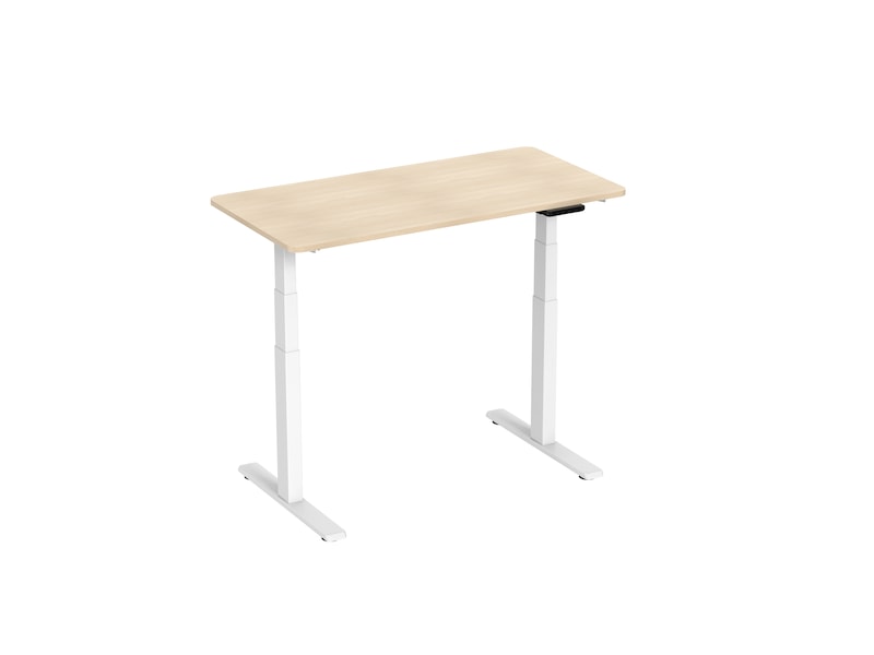 Ergonomisk hæve/sænke skrivebord 120cm (hvid/eg) Aktivitetsborde