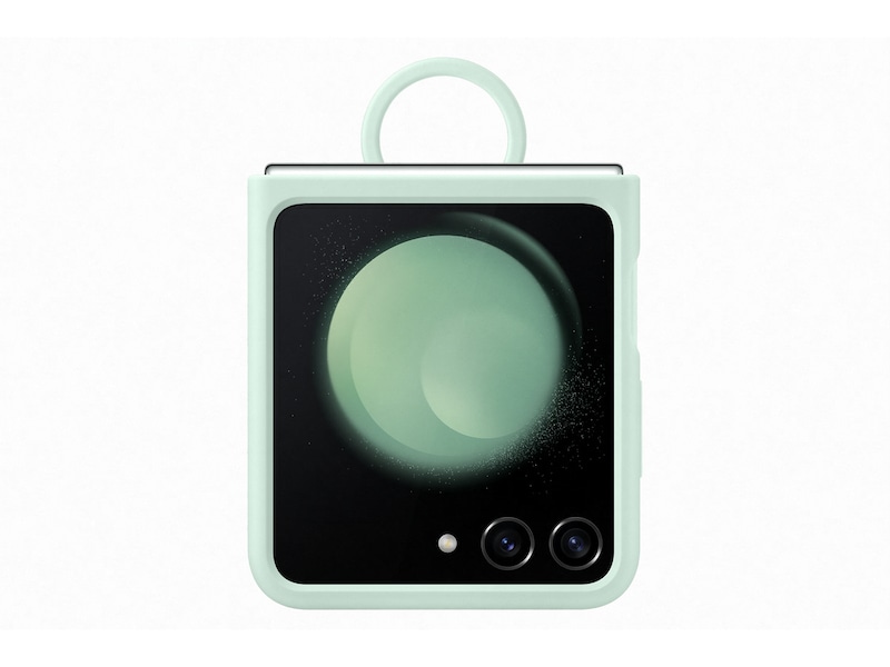 Samsung Z Flip5 silikonecover med ring (ocean green) Mobilcover