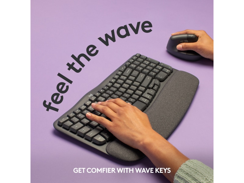 Logitech Wave Keys for Business trådløst tastatur (grafit) Keyboards