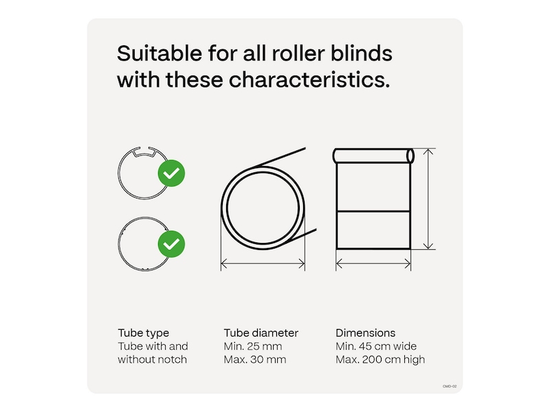 MotionBlinds Retrofit Motor for Roller Blinds Smart strømstyring