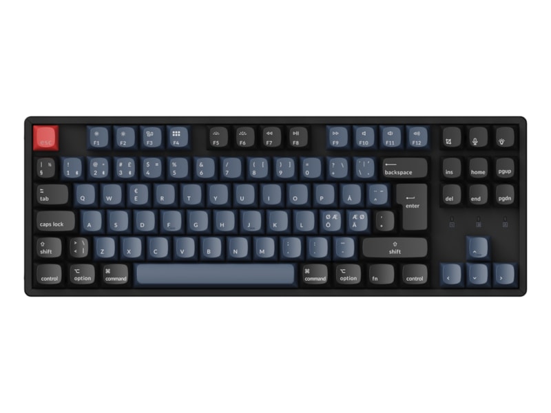 Keychron K8 Pro QMK/VIA RGB Gateron Red trådløst gamingtastatur (sort) Gamingkeyboard